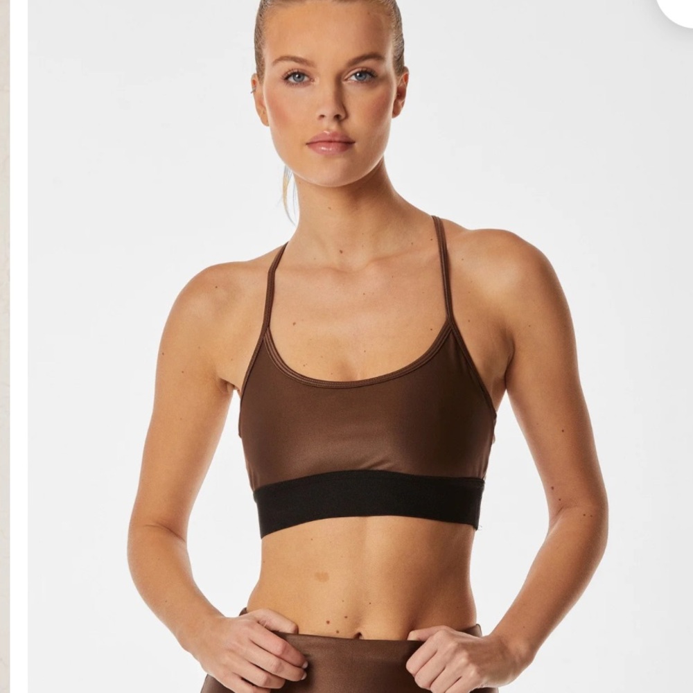 Noli Yoga Liquid Studio Bra Café NWT